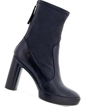 Women's Ecco Shape Sculpted Motion 75 Stretchy Mid-cut Ankle Boots Black | USA 38QMA